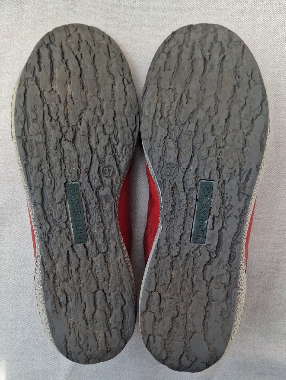 Josef Seibel Red Leather Comfort Sneakers US 6.5 (EU 37) - Picture 4 of 9